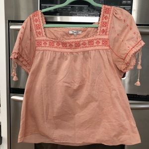 Madewell Embroidered top L/XL